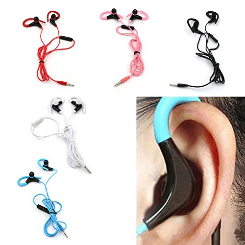 schicj133mm Sell Well Universal Sport Headphone, Running Jogging Earphone, Ergonomic Design HiFi Ultra-Lightweight Ear Hook Stereo Headphone with Mic for Cell Phone Blue