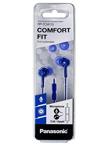 Panasonic RP-TCM115-A Canal Type in-Ear Headphones RPTCM115 Blue