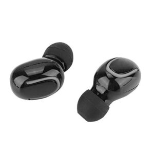 serounder hbq-q32 wireless bluetooth 5.0 earbuds tws lightable headset stereo headphone auto-pairing with charging box for phone/tablet(black)