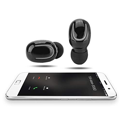 Serounder HBQ-Q32 Wireless Bluetooth 5.0 Earbuds TWS Lightable Headset Stereo Headphone Auto-Pairing with Charging Box for Phone/Tablet(Black)