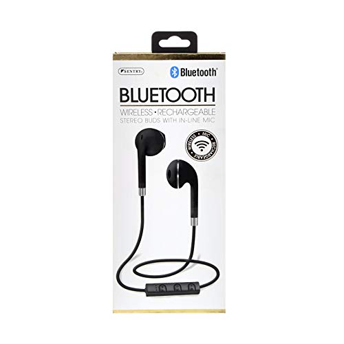 Sentry Industries Inc. BT876 Bluetooth Stereo Earbuds with Microphone Black