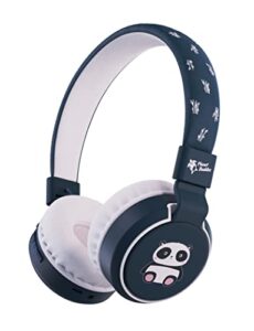 planet buddies cute panda on-ear bluetooth headphones for kids | foldable wireless kids headphones | kids headset with microphone for tablets and phones | child-safe volume for school, music & calls