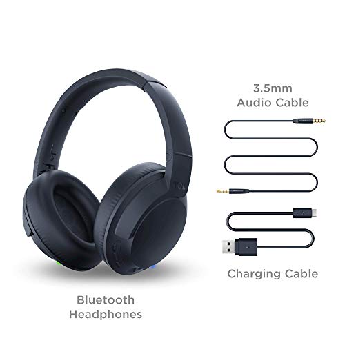 TCL ELIT400NC Wireless On-Ear Headphones Hi-Res Noise Cancelling Bluetooth Headphones with 22 Hour Playtime and Fast Charge – Midnight Blue