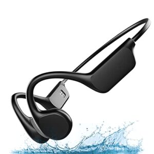goargin Bone Conduction Open-Ear Bluetooth5.3 Sport Headphones IPX8 Waterproof Swimming Wireless Earphones with Mic - MP3 Play Built-in 32G Memory Suitable for Swimming Surfing Cycling Skiing Running