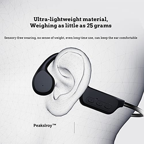 goargin Bone Conduction Open-Ear Bluetooth5.3 Sport Headphones IPX8 Waterproof Swimming Wireless Earphones with Mic - MP3 Play Built-in 32G Memory Suitable for Swimming Surfing Cycling Skiing Running