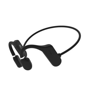 alova bluetooth headphones with mic, open ear headphones bluetooth 5.0 sport headset waterproof ipx5 ultra-lightweight 18 grams 6d sound hd phone call (black)