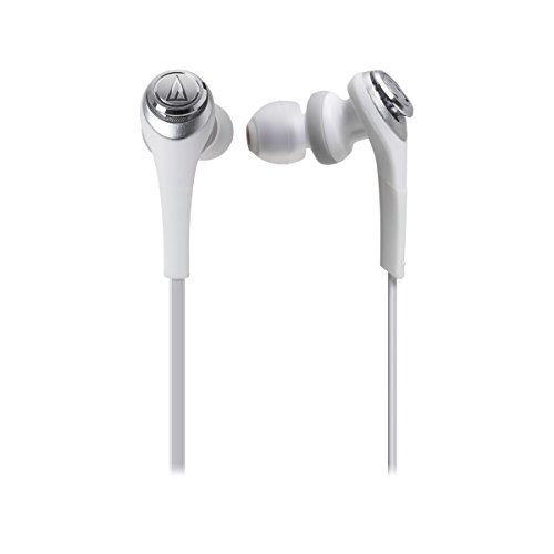 Audio-Technica ATH-CKS550BTWH Solid Bass Bluetooth Wireless In-Ear Headphones with Mic & Control, White