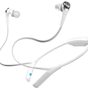 Audio-Technica ATH-CKS550BTWH Solid Bass Bluetooth Wireless In-Ear Headphones with Mic & Control, White