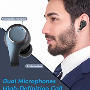 Xmythorig True Wireless Earbuds, Bluetooth 5.0 Headphones with 4-Mics, ENC Noise Cancelling Earphones for Clear Calls, Hi-Fi Stereo in-Ear Headset with Deep Bass, IPX6 Waterproof for Office/Workout