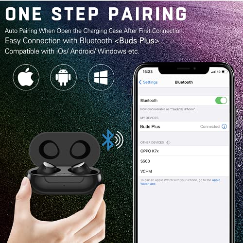 Urbanx Street Buds Plus True Wireless Earbud Headphones for Samsung Galaxy A20 - Wireless Earbuds w/Hands-Free Controls - Black (US Version with Warranty)