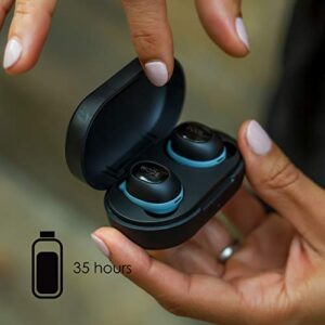 BoomPods Boombuds GS True Wireless - Bluetooth Earbuds IPX5 Water Resistant/Sweatproof Ergofit, Portable Magnetic Charging Case, Best Sports Earphones (Black)