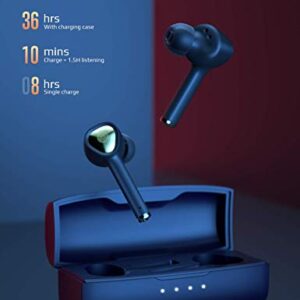 Wireless Earbuds, Cystereo Glare Bluetooth 5.0 Earbuds, 4 Mics Noise Cancelling for Clear Call, IPX7 Waterproof, Touch Control, aptX Deep Bass Earbuds with USB C Charging Case for Sports, Work