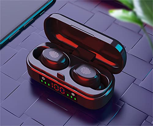 Wireless Earbuds Blue-Tooth 5.0 Earbuds Wireless Charging Case with LED Digital Display, Mini Stereo Headphones in-Ear Ear Buds Sport Headsets Running Headphones for All Smartphones (A)