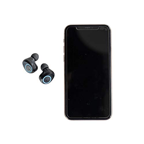 Wireless Gear Bluetooth 5.0 True Wireless Stereo Secure Fit Earbuds with Charging Case, Black/Blue (G0686)