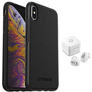 otterbox symmetry series case for iphone xs max with glidic wireless bluetooth earbuds sweatproof pro stereo headphones – non retail – black