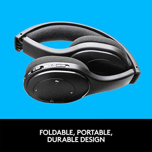 Logitech 981000337 H800 Binaural Over-The-Head Wireless Bluetooth Headset, 4 ft Range, Black