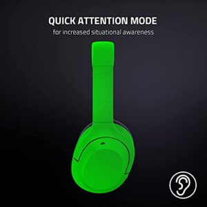 Razer Opus X Wireless Low Latency Headset: Active Noise Cancellation (ANC) - Bluetooth 5.0-60ms Low Latency - Customed-Tuned 40mm Drivers - Built-in Microphones - Green (Renewed)