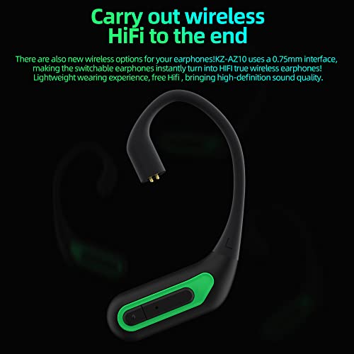 KZ AZ10 Bluetooth 5.2 earhooks Earbuds Earphones aptX with Mic 0.75/0.78mm 2PIN Connector (C PIN)