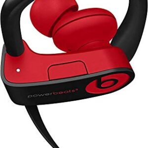 Powerbeats3 Wireless Earphones - Apple W1 Headphone Chip, Class 1 Bluetooth, 12 Hours of Listening Time, Sweat Resistant Earbuds - Defiant Black-Red