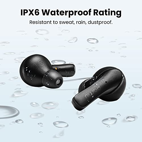 pamu T6C True Wireless Earbuds Bluetooth Headphones with Charging Case, Wireless Noise Cancelling Earbuds, Built-in Microphone, IPX6 Rating, Sweat Resistant Earphones, Bluetooth 5.0 Earphones Black