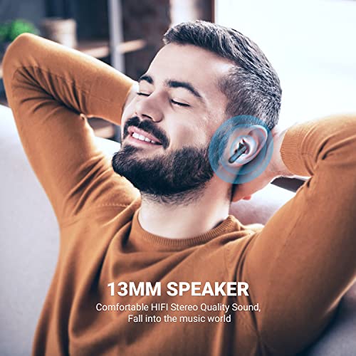 KO-STAR Ultra-Light Wireless Earbuds, 5.1 Bluetooth Earbuds, LED Display, Exceed 33 feet Connection, Touch Control, Built-in Microphones, 24hs Playtime Bluetooth Headphones for Sports/Work-T10 Black