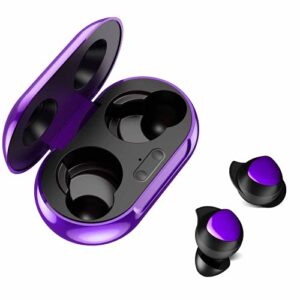 UrbanX Street Buds Plus True Bluetooth Earbud Headphones for BLU G90 Pro - Wireless Earbuds w/Noise Isolation - Purple (US Version with Warranty)