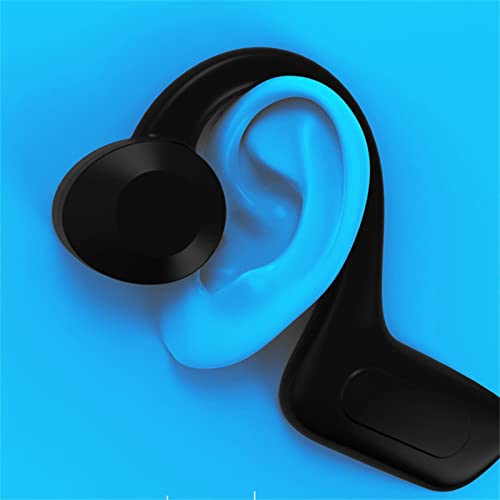 VG02 Wireless Bluetooth 5.1 Osteoconductive Headset, Ear Hook Sports Headset Business Headset, IPX 6 Waterproof & Sweatproof,for Running, Horse Riding and Hiking, Compatible for iOS Android (Black)