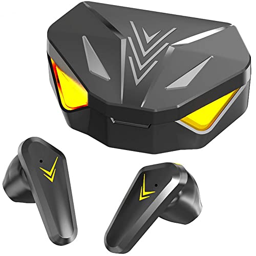 Wireless Gaming Earbuds, True TWS 5.0 Earbud in Ear Bluetooth Headphones with LED Display, CVC8.0 Noise Cancelling, Low Latency Headphones for Gaming, Listening to Music, Calling, USB-C Charging Case