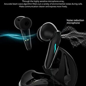 KENKUO Wireless Gaming Earbuds, Active Noise Cancelling Bluetooth Headphones, 60ms Ultra Low-Latency for Gaming, ENC Call Noise Cancelling Bluetooth 5.1 with Deep Bass, IPX6 Waterproof, Black