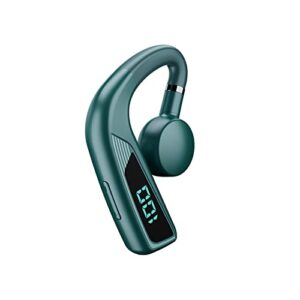 hanili ear hook bluetooth wireless headphone,non ear plug headset with microphone,single ear noise cancelling earphones painless wearing -green