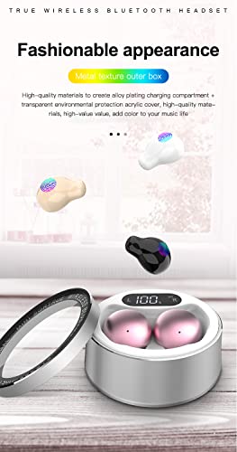 Loluka Invisible Earbuds LED Power Display Wireless Waterproof Touch Control Tiny Earbuds for Small Ears Bluetooth 5.0 Smallest for Music