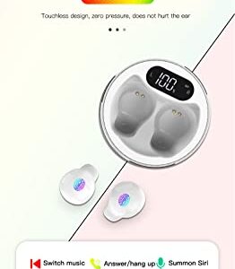 Loluka Invisible Earbuds LED Power Display Wireless Waterproof Touch Control Tiny Earbuds for Small Ears Bluetooth 5.0 Smallest for Music