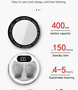 Loluka Invisible Earbuds LED Power Display Wireless Waterproof Touch Control Tiny Earbuds for Small Ears Bluetooth 5.0 Smallest for Music