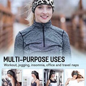 MUSICOZY Sleep Headphones Bluetooth Headband Sleeping Headphones Sleep Mask, Wireless Sleep Mask Earbuds for Side Sleepers Men Women Nap Air Travel Cool Tech Gadgets Unique Gifts Boys Girls 2 Packs