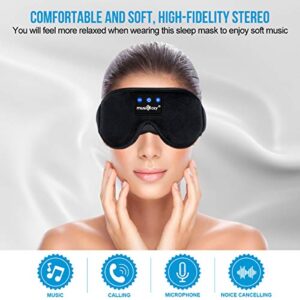 MUSICOZY Sleep Headphones Bluetooth Headband Sleeping Headphones Sleep Mask, Wireless Sleep Mask Earbuds for Side Sleepers Men Women Nap Air Travel Cool Tech Gadgets Unique Gifts Boys Girls 2 Packs