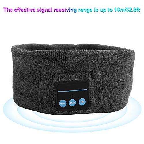 eboxer-1 Sleep Headphones Bluetooth5.0 Sports Headband, Wireless Music Sports Soft Sleeping Music Headbands Built in Thin Speakers, Gifts for Men Women