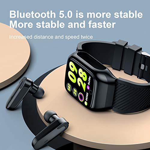 cjc Smart Watch Bracelet with Bluetooth Earbuds, 2 in 1 Fitness Tracker Activity Bracelet with TWS Sleep Music Wristband Headset