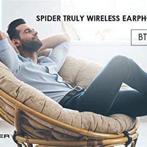 Spider Truly Wireless Bluetooth Earphones BT200, Black, A-EMIC-BT200