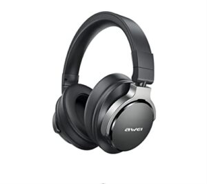 awei a710bl anc active noise cancelling headphones bluetooth 5.0, stereo headphones, wireless and wired switching at will, stereo high sound quality, shocking bass effect, clear calls (black)
