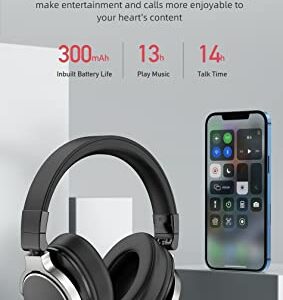 AWEI A710BL ANC Active Noise Cancelling Headphones Bluetooth 5.0, Stereo Headphones, Wireless and Wired Switching at Will, Stereo High Sound Quality, Shocking Bass Effect, Clear Calls (Black)