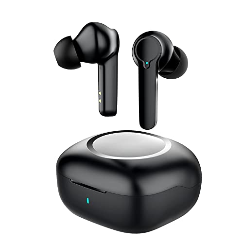 WPOW Wireless Earbuds,Noise Cancelling Earbuds Built-in 4 Mic, Bluetooth Headphones，IPX5 Waterproof, Deep Bass Bluetooth 5.1,Music Earbuds,Gaming Headphones