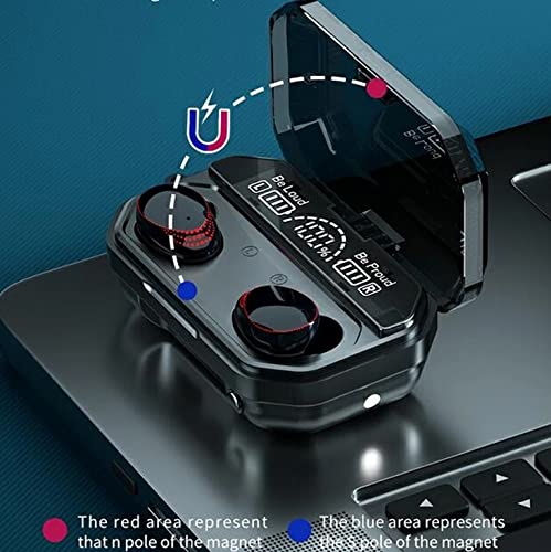 LIZHOUMIL Wireless Earbuds Environmental Noise Cancellation,A18 Bluetooth 5.1 in-Ear Headphones,Waterproof Stereo Earphones with Mic USB-C Charging Case,Built-in Mic Headset Bass for Sport Black