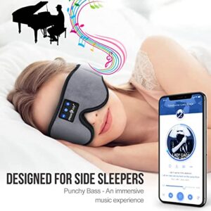 MUSICOZY Sleep Headphones Bluetooth 5.2 Headband Wireless Sleeping Eye Mask Sleep Earbuds Office Travel Gifts for Men Women Cool Tech Gadgets Unique Boys Girls, Pack of 2