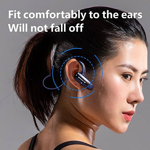 Bone Conduction Headsets,Bluetooth 5.0 Stereo Wireless Headphones Built-in Noise-canceling Mic,Open-Ear IPX5 Sweatproof Earphones for Running Cycling Sport Travel (Red)