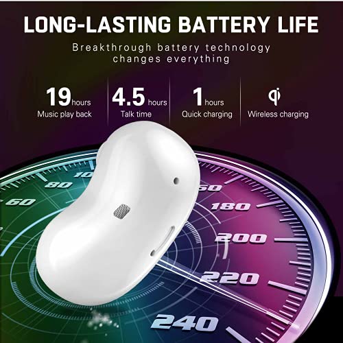 Urbanx Street Buds Live True Wireless Earbud Headphones for Samsung Galaxy S21 5G - Wireless Earbuds w/Hands Free Controls - White (US Version with Warranty)