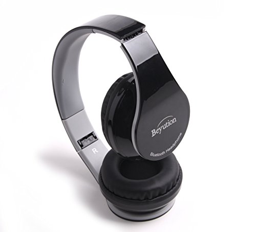 Best Audio Performance-Over-Ear- HiFi Bluetooth 4.0 Headphones Headset for Apple iPhone 5s/5c/5/4s/4/3; iPAD Series/iPod/iTouch/Apple MAC and All Tablet-Beyution@ Black Color