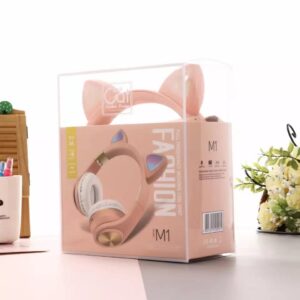 Cat Ear Bluetooth Headphones, v5.0 Wireless On-Ear Kids Headphones, Pink