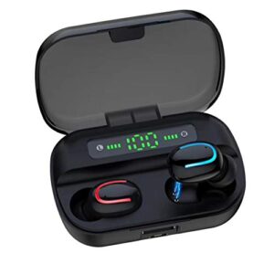 tws headphones wireless compatible with iphone 12, mini, pro, pro max – earbuds earphones true wireless stereo headset hands-free mic charging case