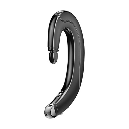 Heave Bluetooth Headset with Mic,Bone Conduction Ear Hook Earphone Wireless Bluetooth V5.0 Stereo Headphones,Lightweight & 10 Hours Playtime Black