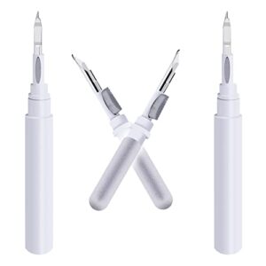 earbuds cleaning kit, multi-function cleaning pen for bluetooth headset, headphone cleaner for earbuds, wireless earphones case cleaning tools (2 pcs white)
